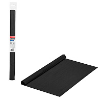 Бумага гофрированная/креповая, 32 г/м2, 50х250 см, черная, в рулоне, BRAUBERG, 112530 фото Бумага гофрированная/креповая, 32 г/м2, 50х250 см, черная, в рулоне, BRAUBERG, 112530