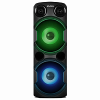 Колонка портативная SVEN PS-750, 80 Вт, TWS, Bluetooth, FM, USB, microSD, LED-дисп, черная, SV-019617