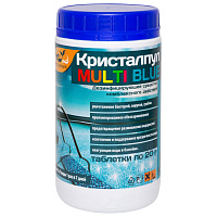 Средство для очистки воды в бассейнах, 1 кг, КРИСТАЛПУЛ MULTI BLUE 5 в 1, таблетки по 20 г, KPMB20S1 фото Средство для очистки воды в бассейнах, 1 кг, КРИСТАЛПУЛ MULTI BLUE 5 в 1, таблетки по 20 г, KPMB20S1