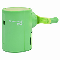 Точилка механическая BRAUBERG KIDS, для простых и цветных карандашей, корпус мятный, крепление к столу, 272003 фото Точилка механическая BRAUBERG KIDS, для простых и цветных карандашей, корпус мятный, крепление к столу, 272003