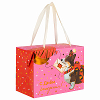Пакет-коробка подарочный (1 штука) "Королевский Корги" 15х9х11 см, тиснение фольгой, ламинация, 90073 фото Пакет-коробка подарочный (1 штука) "Королевский Корги" 15х9х11 см, тиснение фольгой, ламинация, 90073