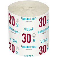 Бумага туалетная Vega, 1-слойная, 30м/рул., серая фото Бумага туалетная Vega, 1-слойная, 30м/рул., серая