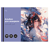 Альбом для акварели, 30л., А4, на склейке BG "Аниме", 180г/м2 фото Альбом для акварели, 30л., А4, на склейке BG "Аниме", 180г/м2