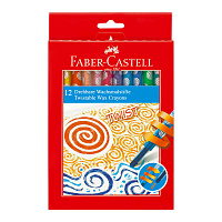 Карандаши восковые Faber-Castell, 12цв., выкручивающийся стержень, картон. упаковка, европодвес фото Карандаши восковые Faber-Castell, 12цв., выкручивающийся стержень, картон. упаковка, европодвес