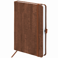 Ежедневник недатированный А5 (138x213 мм) BRAUBERG "Wood", кожзам, резинка, 136 л., коричневый, 111676 фото Ежедневник недатированный А5 (138x213 мм) BRAUBERG "Wood", кожзам, резинка, 136 л., коричневый, 111676