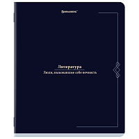 Тетрадь предметная VINTAGE 48 л., SoftTouch, ЛИТЕРАТУРА, линия, подсказ, BRAUBERG, 405156