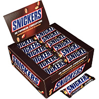 Шоколадный батончик Snickers 50.5 г фото Шоколадный батончик Snickers 50.5 г