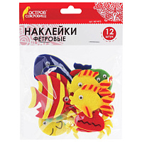 Наклейки из фетра "Рыбки", 12 шт., ассорти, ОСТРОВ СОКРОВИЩ, 661475 фото Наклейки из фетра "Рыбки", 12 шт., ассорти, ОСТРОВ СОКРОВИЩ, 661475