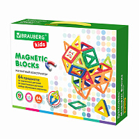 Магнитный конструктор BIG MAGNETIC BLOCKS-64, 64 детали, с колесной базой, BRAUBERG KIDS, 663847 фото Магнитный конструктор BIG MAGNETIC BLOCKS-64, 64 детали, с колесной базой, BRAUBERG KIDS, 663847