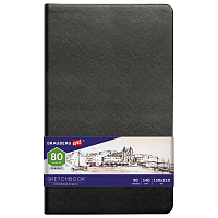 Скетчбук, слоновая кость 140 г/м2 130х210 мм, 80 л., КОЖЗАМ, резинка, BRAUBERG ART CLASSIC, черный, 113194 фото Скетчбук, слоновая кость 140 г/м2 130х210 мм, 80 л., КОЖЗАМ, резинка, BRAUBERG ART CLASSIC, черный, 113194