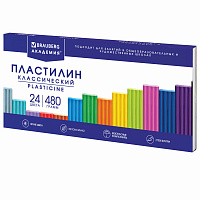 Пластилин классический BRAUBERG "АКАДЕМИЯ КЛАССИЧЕСКАЯ", 24 цвета, 480 г, СТЕК, ВЫСШЕЕ КАЧЕСТВО, 106424 фото Пластилин классический BRAUBERG "АКАДЕМИЯ КЛАССИЧЕСКАЯ", 24 цвета, 480 г, СТЕК, ВЫСШЕЕ КАЧЕСТВО, 106424