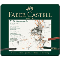 Набор художественных изделий Faber-Castell Pitt Monochrome 21 предмет фото Набор художественных изделий Faber-Castell Pitt Monochrome 21 предмет