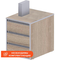 Тумба приставная Vita с центральным замком (дуб сонома, 426х550х725 мм, 3 ящика) фото Тумба приставная Vita с центральным замком (дуб сонома, 426х550х725 мм, 3 ящика)