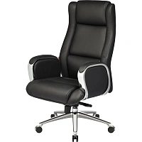 Кресло для руководителя Easy Chair 545 ML черное (натуральная кожа с компаньоном, металл)