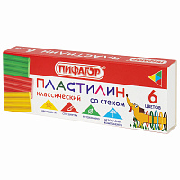 Пластилин классический ПИФАГОР "Веселая такса", 6 цветов, 90 г, СО СТЕКОМ, 106674 фото Пластилин классический ПИФАГОР "Веселая такса", 6 цветов, 90 г, СО СТЕКОМ, 106674