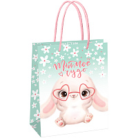 Пакет подарочный 18*23*10см MESHU "Cute rabbit", матовая ламинация фото Пакет подарочный 18*23*10см MESHU "Cute rabbit", матовая ламинация