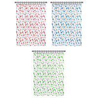 Шторка для ванной PEVA, 180х180 см, кольца в комплекте, 3 дизайна ассорти, МОРЕ, WBZ (ВБЗ), 700069