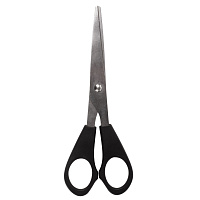Ножницы STAFF Basic 140 мм, чёрные, ПВХ чехол с европодвесом, 235458 фото Ножницы STAFF Basic 140 мм, чёрные, ПВХ чехол с европодвесом, 235458