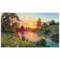 Картина стразами (алмазная мозаика), 30х40 см, ОСТРОВ СОКРОВИЩ "Тишина", без подрамника, 663858