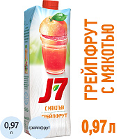 Нектар J7 грейпфрутовый с мякотью 0.97 л фото Нектар J7 грейпфрутовый с мякотью 0.97 л