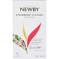 Чай черный Newby Finest Blend 25 пакетиков (клубника, манго) фото Чай черный Newby Finest Blend 25 пакетиков (клубника, манго)