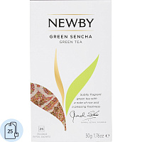 Чай зеленый Newby Green Sencha 25 пакетиков фото Чай зеленый Newby Green Sencha 25 пакетиков
