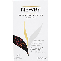 Чай черный Newby Black Tea & Thyme 25 пакетиков (чабрец) фото Чай черный Newby Black Tea & Thyme 25 пакетиков (чабрец)