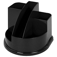 Подставка-органайзер BRAUBERG STYLE, 5 отделений, 132х122х108 мм, черная, 238096 фото Подставка-органайзер BRAUBERG STYLE, 5 отделений, 132х122х108 мм, черная, 238096
