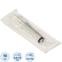 Шприц трехкомпонентный Vogt Medical 10 мл 21G (0.8x40 мм, 100 штук в упаковке) фото Шприц трехкомпонентный Vogt Medical 10 мл 21G (0.8x40 мм, 100 штук в упаковке)