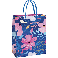 Пакет подарочный 11*14*6,5см MESHU "Flower pattern", матовая ламинация фото Пакет подарочный 11*14*6,5см MESHU "Flower pattern", матовая ламинация