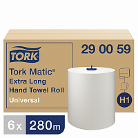 Полотенца бумажные в рулонах Tork 290059 Matic Universal Н1 1-слойные 6 рулонов по 280 метров фото Полотенца бумажные в рулонах Tork 290059 Matic Universal Н1 1-слойные 6 рулонов по 280 метров