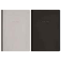 Тетрадь А4 96 л. BRAUBERG, на сшивке с корешком, клетка, обложка картон, "Minimal Classic", 405281