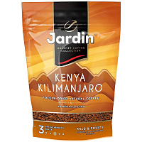 Кофе растворимый сублимированный Jardin Kenya Kilimanjaro 150 г (пакет) фото Кофе растворимый сублимированный Jardin Kenya Kilimanjaro 150 г (пакет)