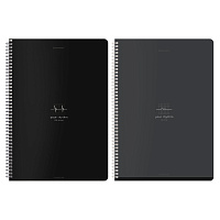 Тетрадь А4, 96 л., BRAUBERG, гребень, клетка, матовая ламинация, "Ритм" (микс в спайке), 405321