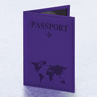 Обложка для паспорта "Passport map", экокожа soft-touch, фиолетовая, STAFF, 238762 фото Обложка для паспорта "Passport map", экокожа soft-touch, фиолетовая, STAFF, 238762