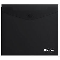 Папка-конверт на кнопке Berlingo "Soft Touch", А5+, 200мкм, софт-тач, черная фото Папка-конверт на кнопке Berlingo "Soft Touch", А5+, 200мкм, софт-тач, черная
