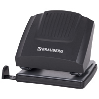 Дырокол BRAUBERG "SUPER", до 30 листов, черный, 272744 фото Дырокол BRAUBERG "SUPER", до 30 листов, черный, 272744