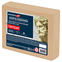 Пластилин скульптурный ТВЕРДЫЙ ТЕЛЕСНЫЙ "Секреты художника", 0,5 кг, BRAUBERG ART, 107482