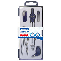 Готовальня BRAUBERG "Student Oxford", 5 предметов циркуль + кронциркуль, держатель, грифель, точилка, 210338 фото Готовальня BRAUBERG "Student Oxford", 5 предметов циркуль + кронциркуль, держатель, грифель, точилка, 210338