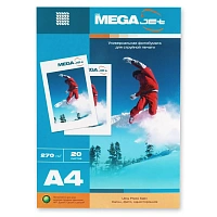 Фотобумага для цветной струйной печати ProMega jet односторонняя (сатин, А4, 270 г/кв.м, 20 листов) фото Фотобумага для цветной струйной печати ProMega jet односторонняя (сатин, А4, 270 г/кв.м, 20 листов)