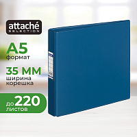 Папка на 2-х кольцах Bantex (Attache Selection) А5 35 мм горизонтальная синяя до 220 листов фото Папка на 2-х кольцах Bantex (Attache Selection) А5 35 мм горизонтальная синяя до 220 листов