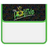 Папка для тетрадей 1 отделение, ArtSpace "Positive smile", А5, пластик, на липучке фото Папка для тетрадей 1 отделение, ArtSpace "Positive smile", А5, пластик, на липучке