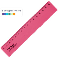 Линейка Стамм Neon Cristal 15 см пластиковая волнистый край фото Линейка Стамм Neon Cristal 15 см пластиковая волнистый край