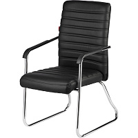 Конференц-кресло Easy Chair 806 VPU черное (экокожа, металл хромированный) фото Конференц-кресло Easy Chair 806 VPU черное (экокожа, металл хромированный)