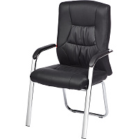 Конференц-кресло Easy Chair 807 VPU черное (искусственная кожа, металл хромированный) фото Конференц-кресло Easy Chair 807 VPU черное (искусственная кожа, металл хромированный)