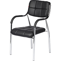 Стул офисный Easy Chair 805VP черный (искусственная кожа, металл хромированный) фото Стул офисный Easy Chair 805VP черный (искусственная кожа, металл хромированный)