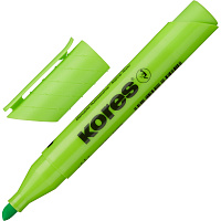 Текстовыделитель Kores зеленый (толщина линии 1-5 мм) фото Текстовыделитель Kores зеленый (толщина линии 1-5 мм)