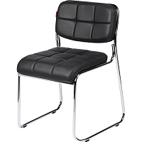 Стул офисный Easy Chair 803VP черный (искусственная кожа, металл хромированный) фото Стул офисный Easy Chair 803VP черный (искусственная кожа, металл хромированный)