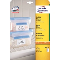 Этикетки самоклеящиеся морозостойкие Avery Zweckform (L7970-25) 63,5х33,9 мм 24 штуки на листе белые (25 листов в упаковке)