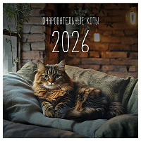 Календарь настенный перекидной на скрепке, 290*290 мм 12л. BG "Коты", 2026г. фото Календарь настенный перекидной на скрепке, 290*290 мм 12л. BG "Коты", 2026г.